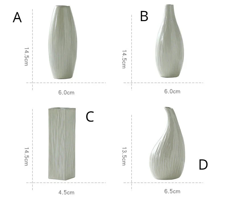 Classic White Ceramic Table Vase