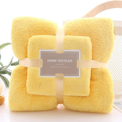 Coral Fleece 2‑Piece Bath Towel Set