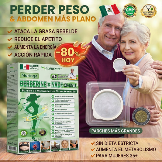 🔥 ¡Solo 10 cajas! 30% de descuento extra. 𝐆𝐋𝐎𝑹𝑬𝑵𝑫𝗔® 𝑴𝒐𝒓𝒊𝒏𝒈𝒂 · 𝑩𝒆𝒓𝒃𝒆𝒓𝒊𝒏𝒆 × 𝑵𝑨𝑫+ 𝑷𝒂𝒓𝒄𝒉𝒆 𝒂𝒗𝒂𝒏𝒛𝒂𝒅𝒐 10-𝒆𝒏-1 : seguro, probado y eficaz para peso, glucosa, digestión y energía.