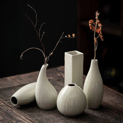 Classic White Ceramic Table Vase
