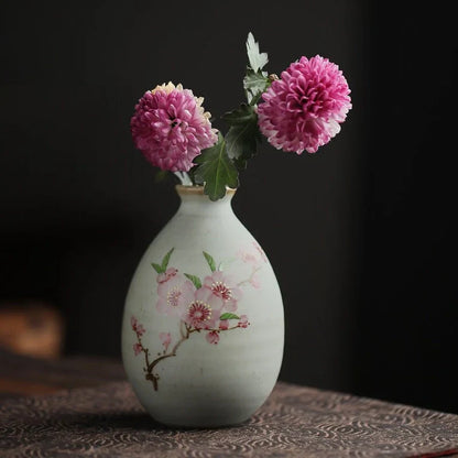 Hand Painted Vintage Floral Mini Vase