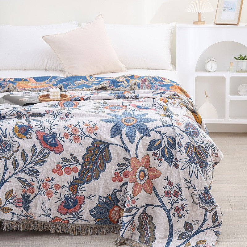 Eden Floral Reversible Throw Blanket